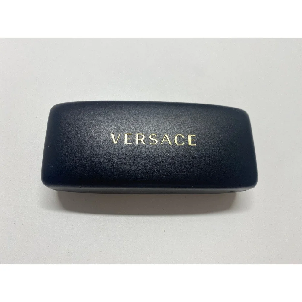 Versace Black Hard Shell Sunglasses Eyeglasses‎ Case Gold Logo Luxury
